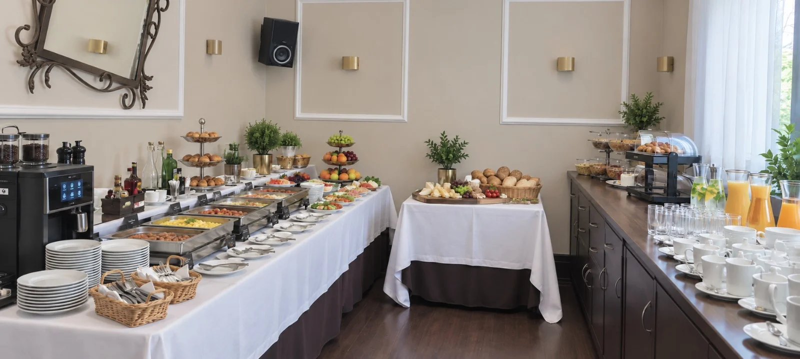 Bufet śniadaniowy w Senior Prestige Apartamenty